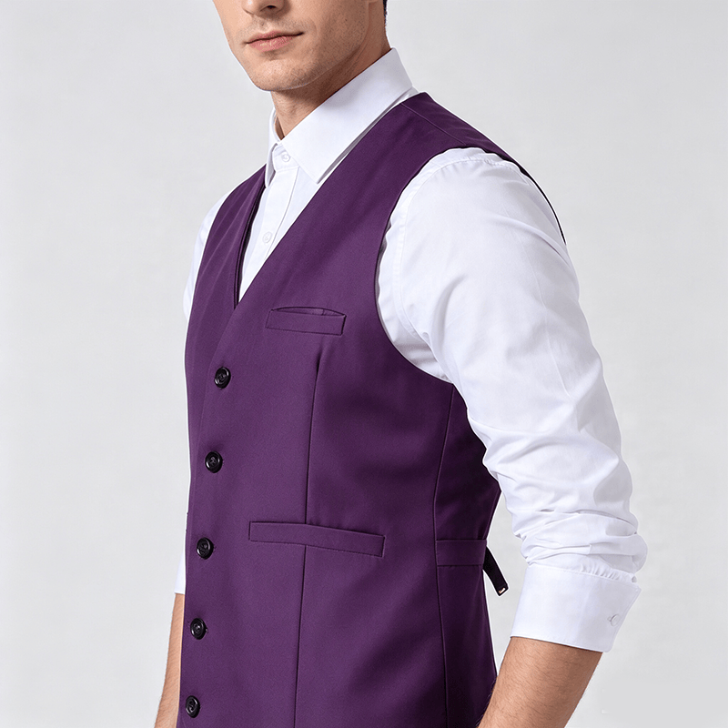 Men's Multi Color Spring Autumn Daily Business Suit Vest - image 2