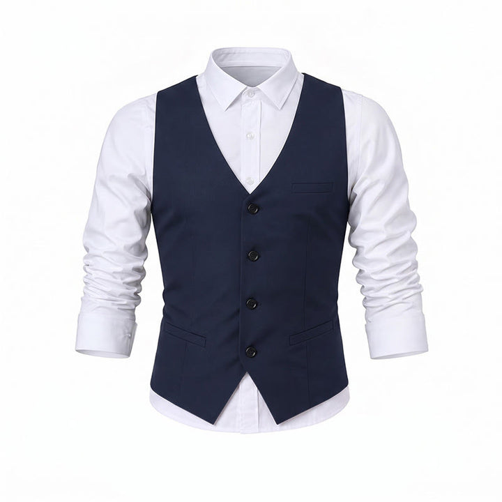 Men's All Season Work Waistcoat Daily Wedding Banquet Suit Vest - image 14