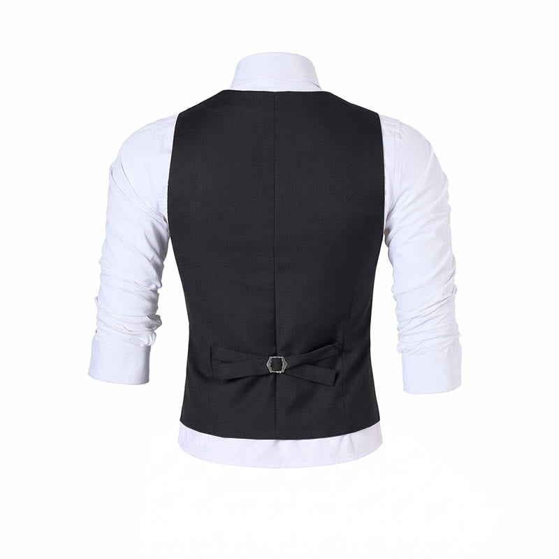 Men's All Season Work Waistcoat Daily Wedding Banquet Suit Vest - image 13