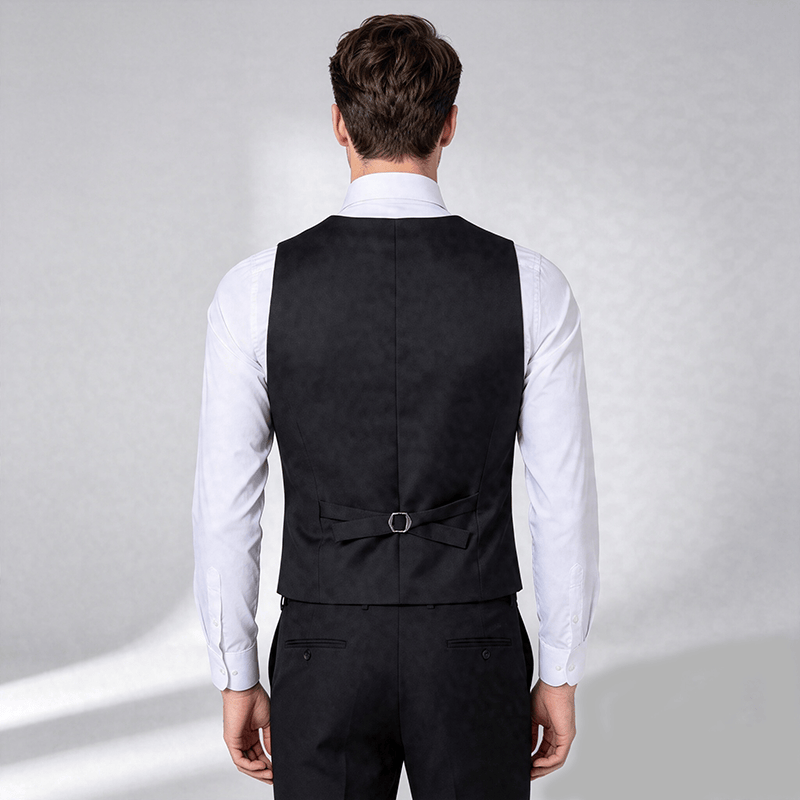 Men's All Season Work Waistcoat Daily Wedding Banquet Suit Vest - image 3