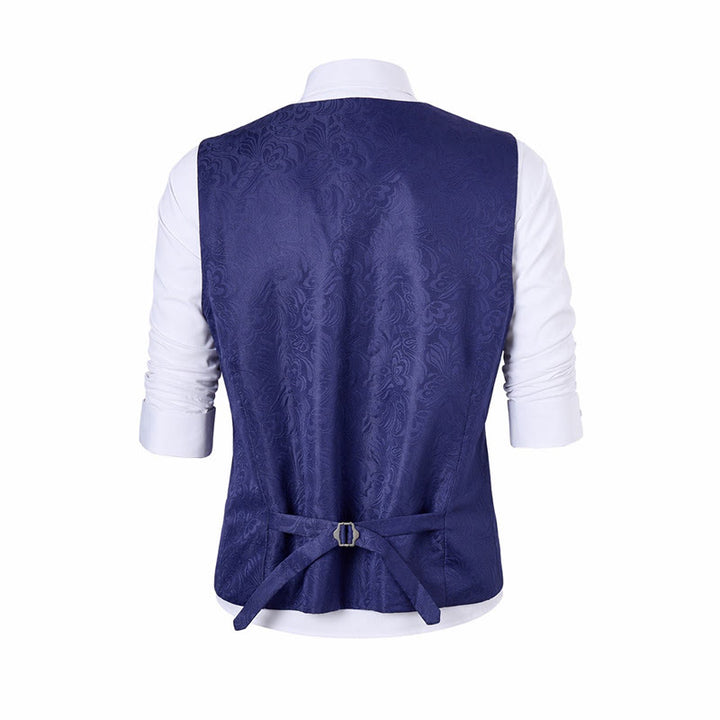 Men's Jacquard Textured Casual Halloween Party Suit Vest - image 15