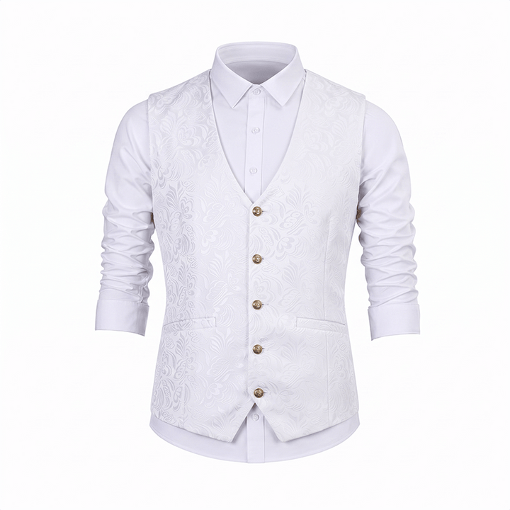 Men's Jacquard Textured Casual Halloween Party Suit Vest - image 16