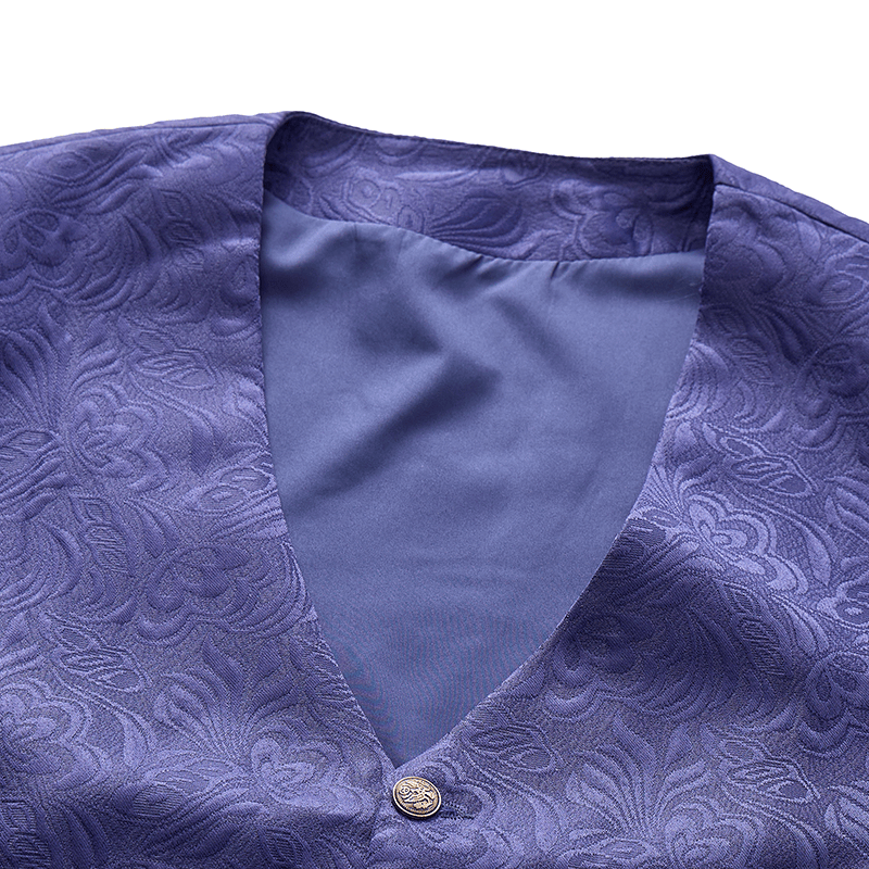 Men's Jacquard Textured Casual Halloween Party Suit Vest - image 9
