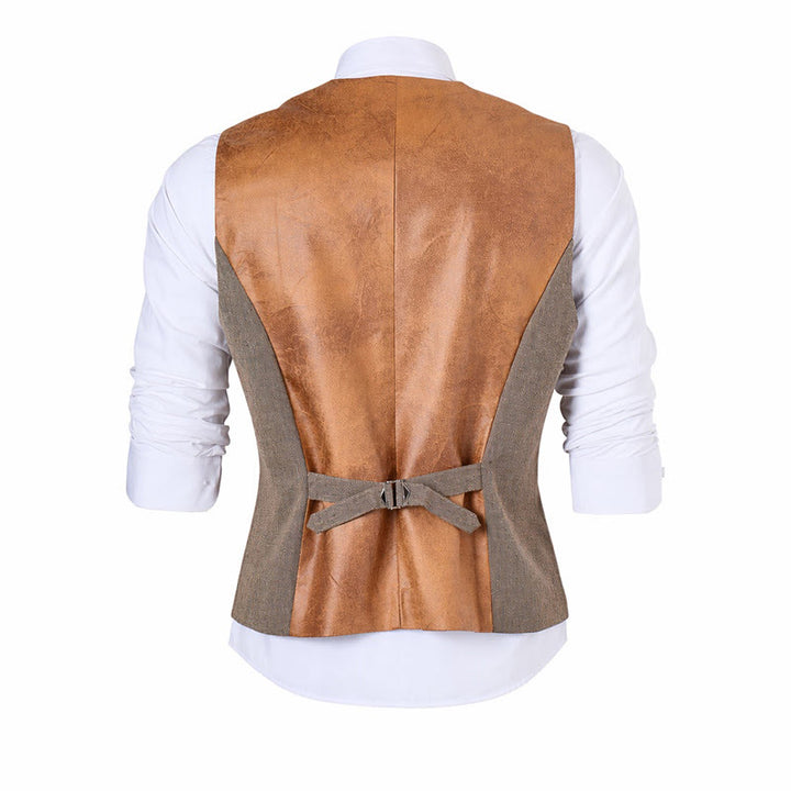 Men's Vintage Textured All Season Casual Suit Vest - image 12