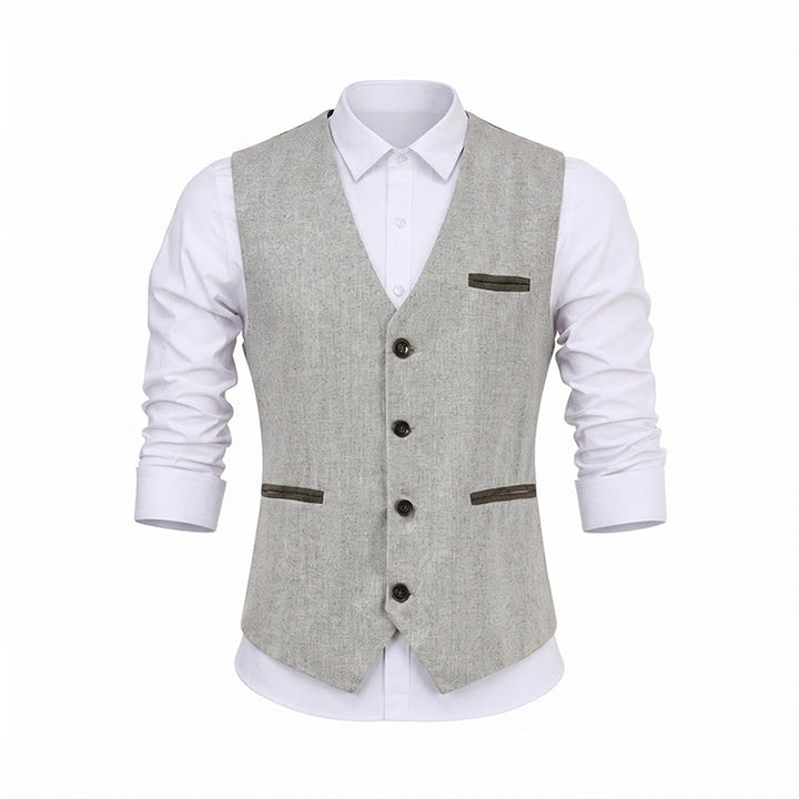 Men's Vintage Textured All Season Casual Suit Vest - image 14