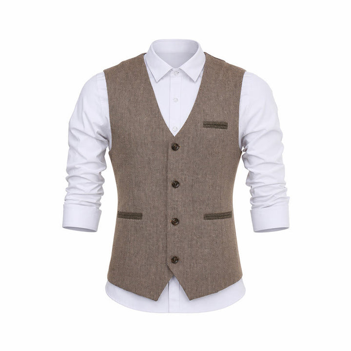 Men's Vintage Textured All Season Casual Suit Vest - image 11