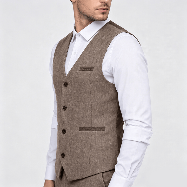 Men's Vintage Textured All Season Casual Suit Vest - image 2