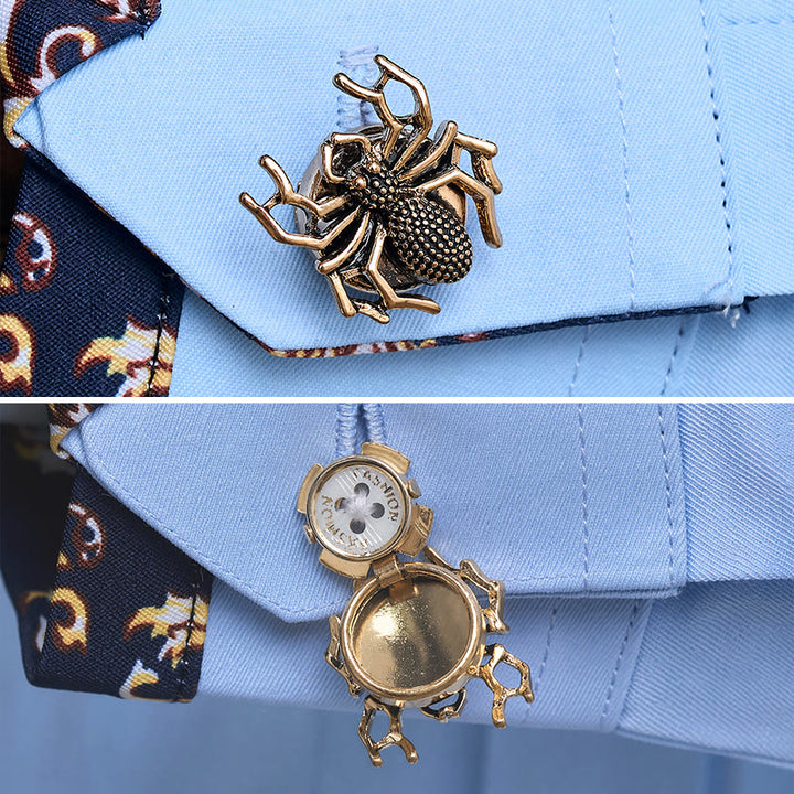 1 Pair Arachnid Snap-On Shirt Insect Button Covers - Gold - image 0