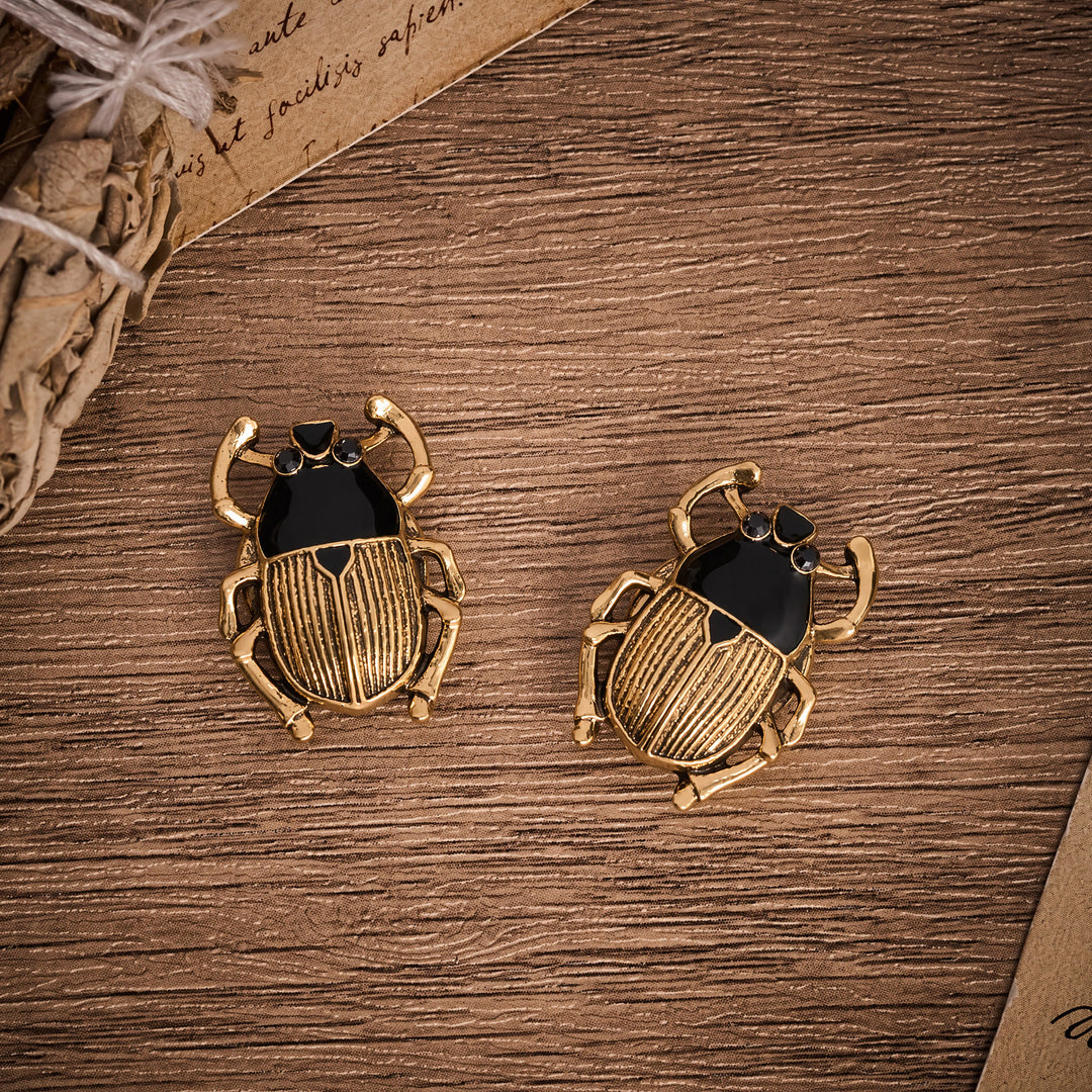 1 Pair Scarab Signet Snap-On Shirt Insect Button Covers - image 7