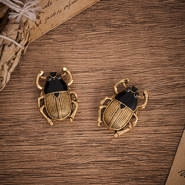 1 Pair Scarab Signet Snap-On Shirt Insect Button Covers - image 7