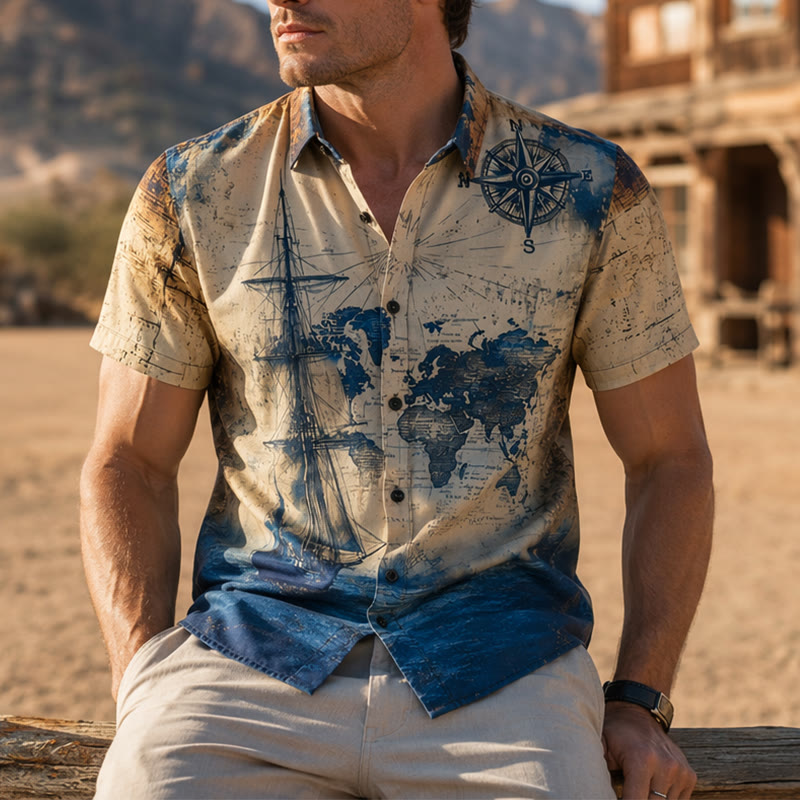 Men's Light Mature Leisure Parrot Graphic Summer Daily Shirt - Style#1 - 3XL - image 0