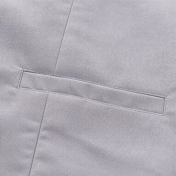 Groomsmen Linen Beach Wedding V-Neck Dress Vest - image 9