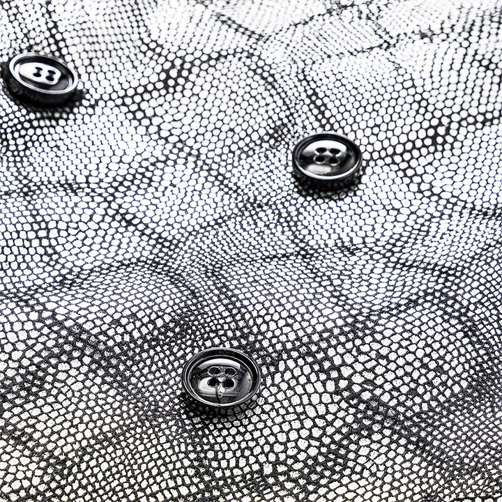Luxury Metallic-Tone Snakeskin Pattern Suit Vest - image 6