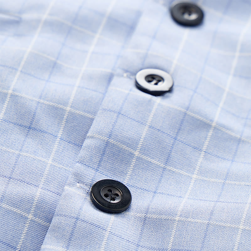 Light Blue Groomsmen Plaid V-Neck Suit Vest - image 5