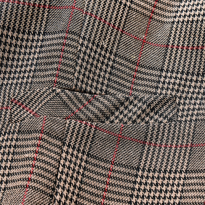 Vintage Heritage Style Checkered V-Neck Suit Vest - image 6