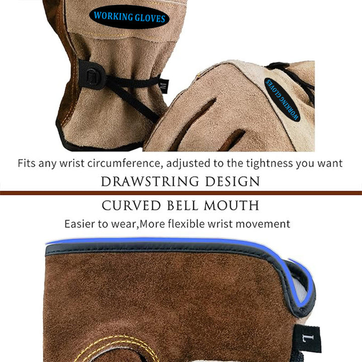 Heavy-Duty Safety Full Grain Leather Work Gloves - image 7