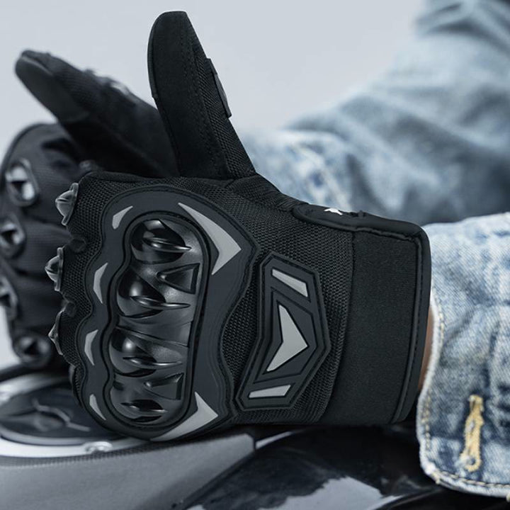 Full Finger Touchscreen Moto Gloves With Hard Knuckle Protection - image 5