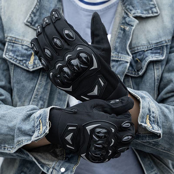 Full Finger Touchscreen Moto Gloves With Hard Knuckle Protection - image 1