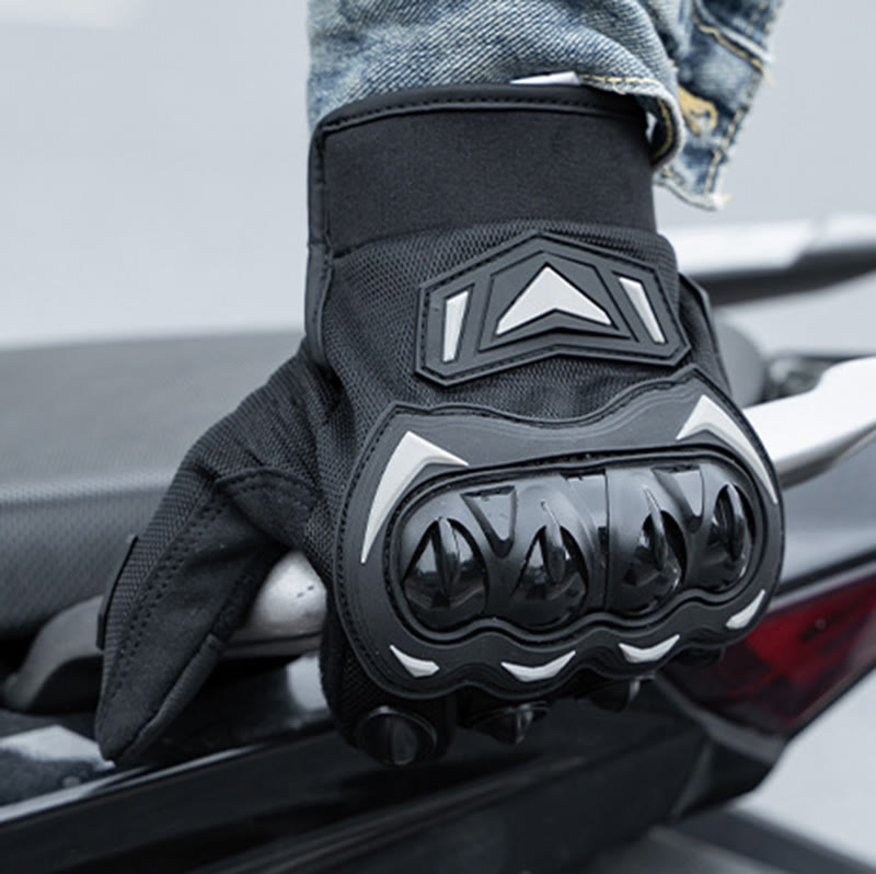 Full Finger Touchscreen Moto Gloves With Hard Knuckle Protection - image 7