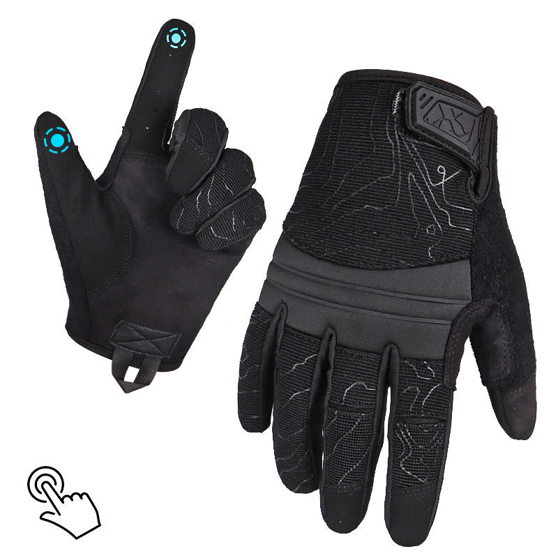Breathable Touchscreen Mechanic Tactical Gloves - Black - XL - image 8