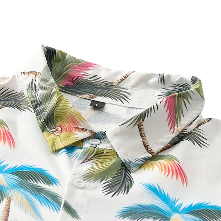 Men's Coconut Tree Printed Casual Vacation Shirt - image 4
