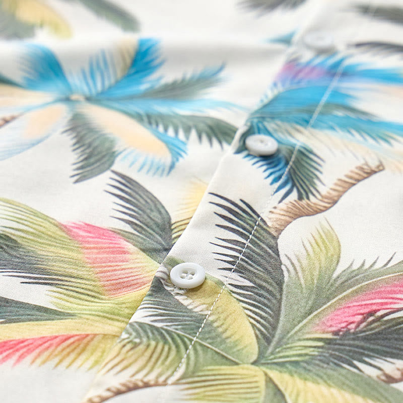 Men's Coconut Tree Printed Casual Vacation Shirt - image 5