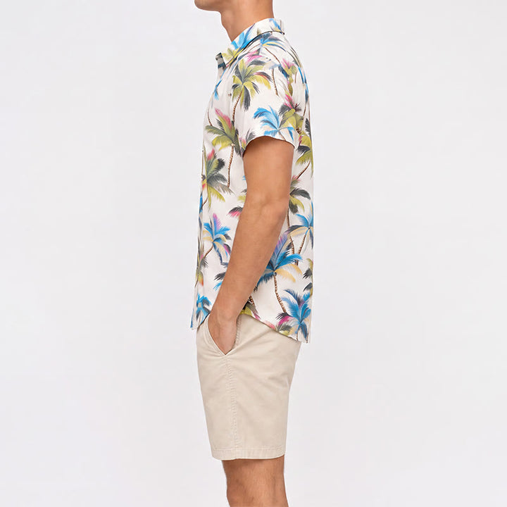 Men's Coconut Tree Printed Casual Vacation Shirt - image 2