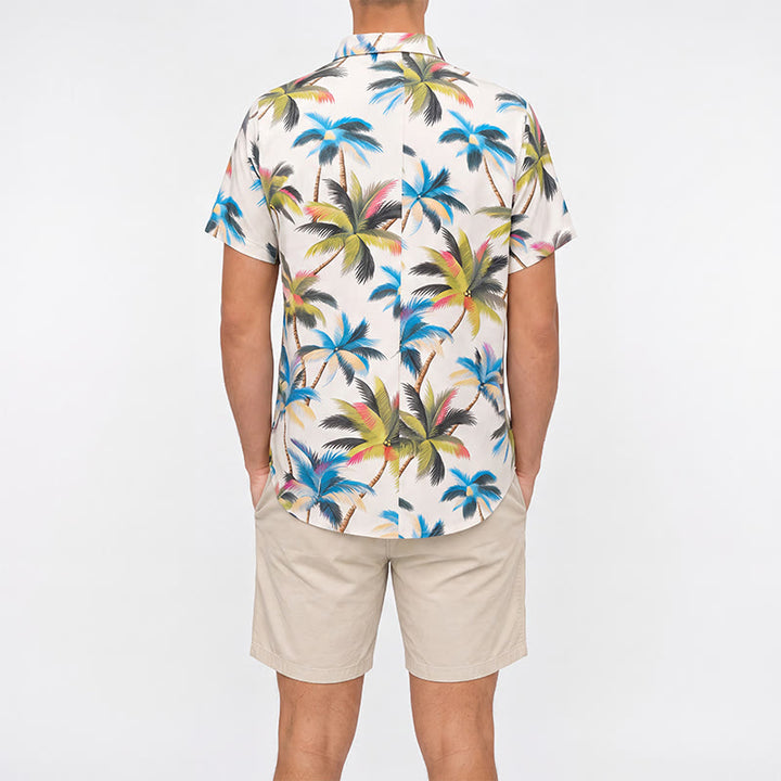 Men's Coconut Tree Printed Casual Vacation Shirt - image 3