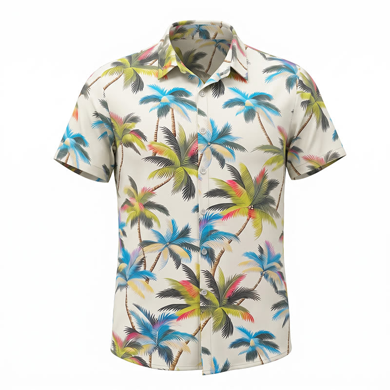 Men's Coconut Tree Printed Casual Vacation Shirt - image 9