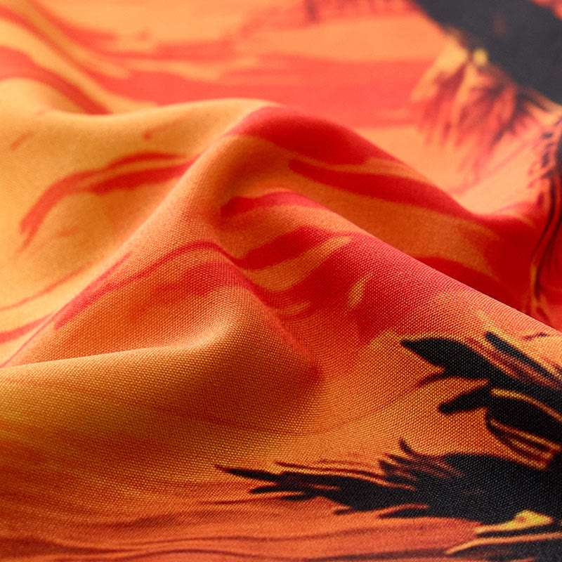 Men's Summer Travel Tropical Beach Sunset Printed Shirt - image 6