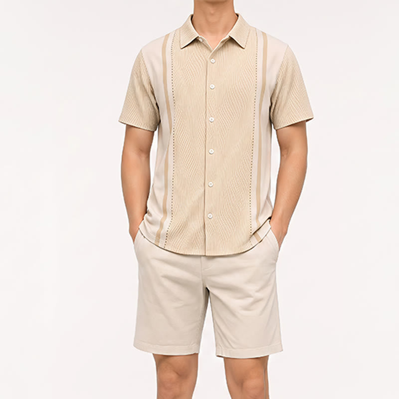 Men's Short Sleeve Button Casual Summer Beach Vacation Shirt - image 1