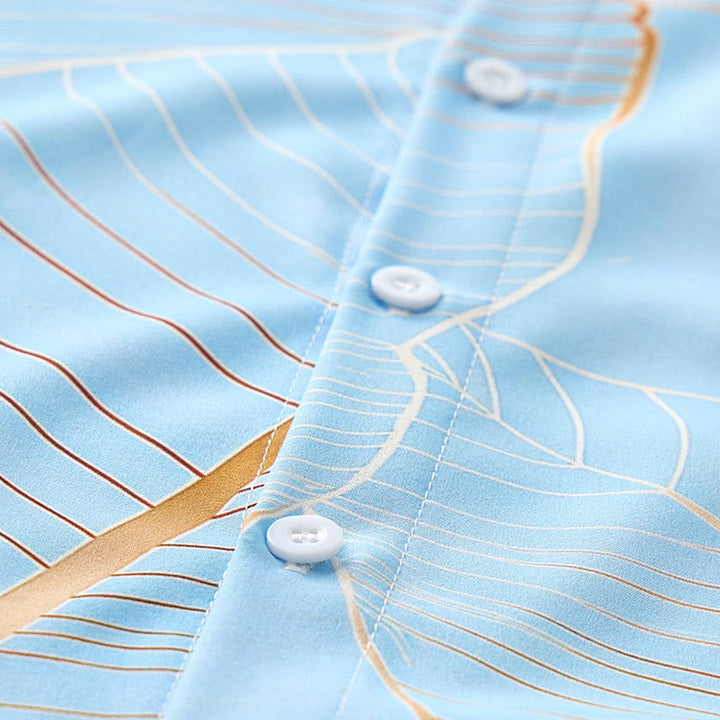 Men's Tropical Golden Banana Leaf 3D Summer Beach Shirt - image 5