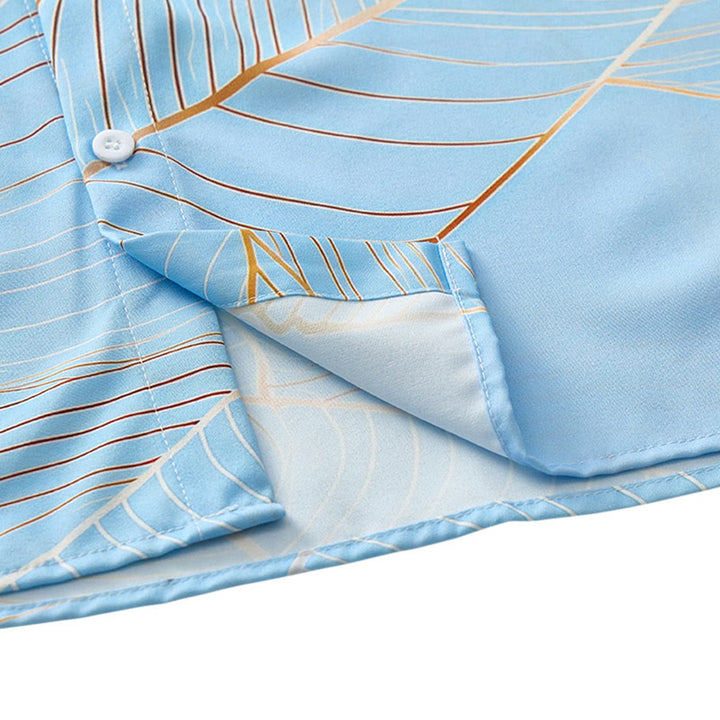 Men's Tropical Golden Banana Leaf 3D Summer Beach Shirt - image 9