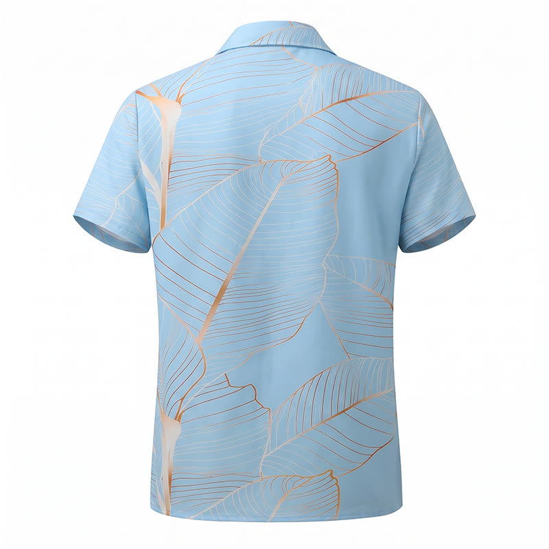 Men's Tropical Golden Banana Leaf 3D Summer Beach Shirt - image 11