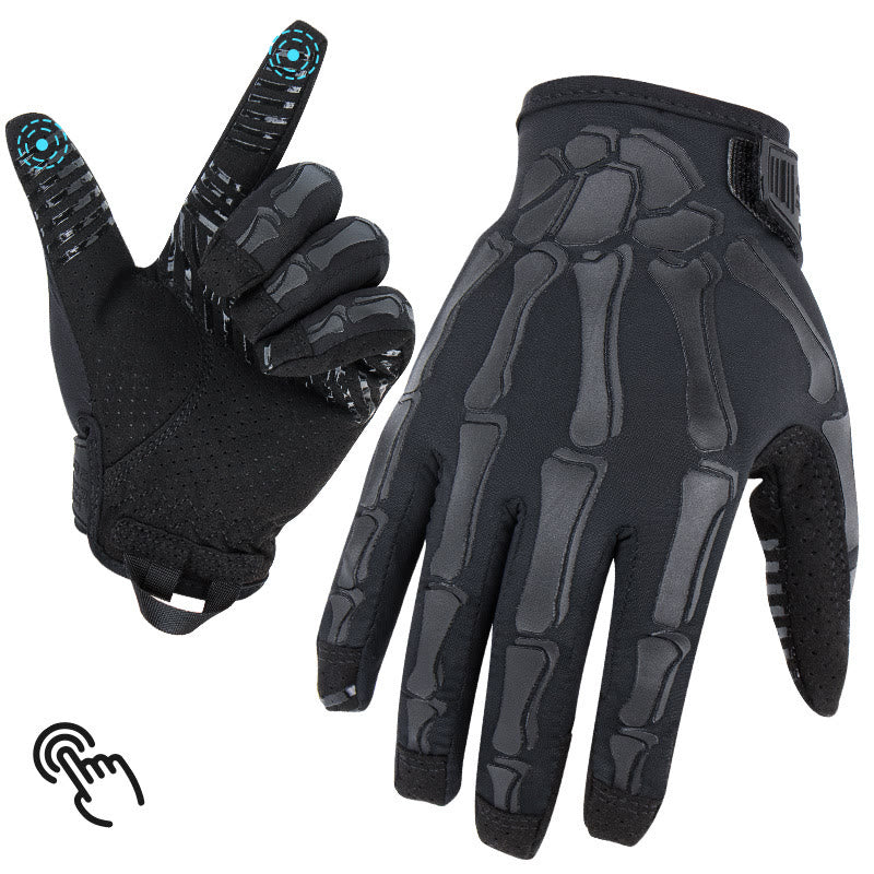 Skeleton Lightweight Summer Elastic Motorcycle Tactical Gloves - Black - XL - image 7
