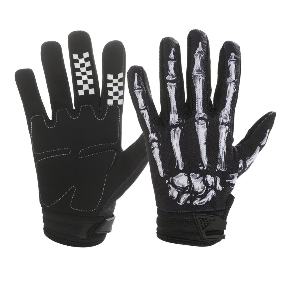 Rose Skeleton Motorcycle Touchscreen Full Finger Tactical Gloves - image 8