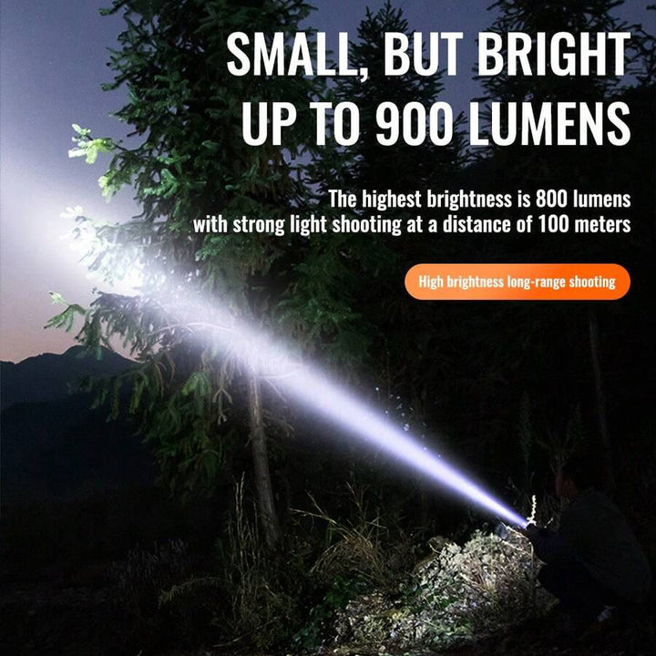 Outdoor Mini LED Dual Beam Rechargeable Flashlight Keychain - image 5