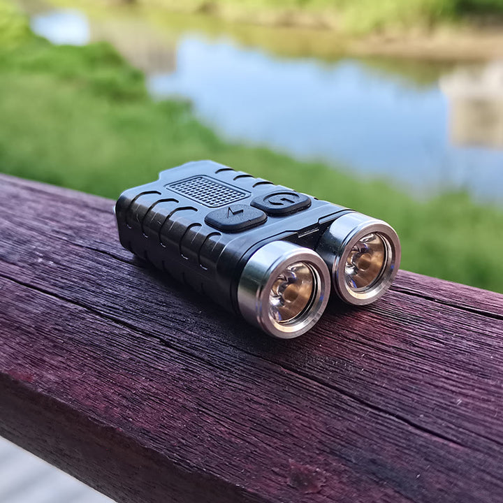 Outdoor Mini LED Dual Beam Rechargeable Flashlight Keychain - image 7