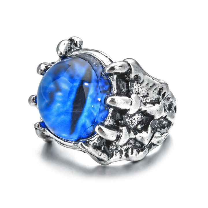 Gothic Demon Eagle Claw Aesthetic Evil Eye Ring - image 3