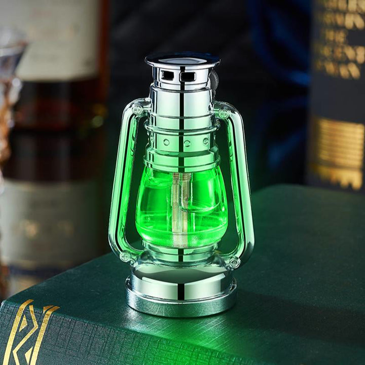 Creative Oil Lamp Shape Colorful Light Butane Lighter - image 6