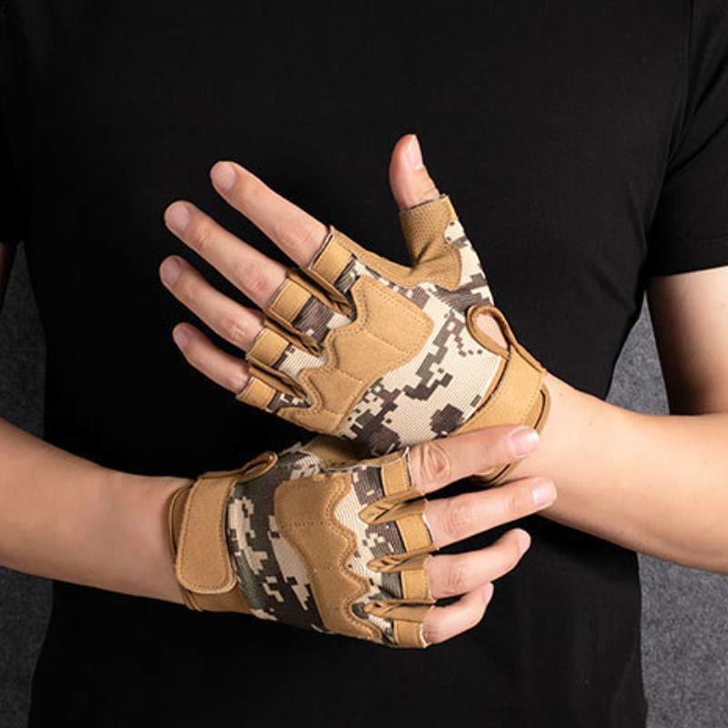Breathable Army Training Half Finger Tactical Gloves - image 1