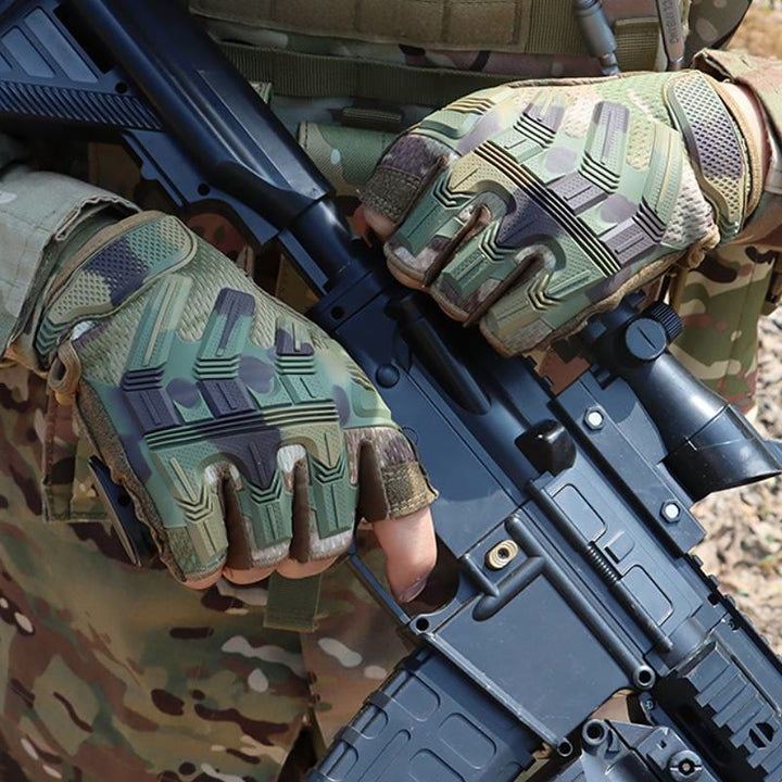 Tactical Mechanic Anti-Slip Breathable Half-Finger Gloves - image 1