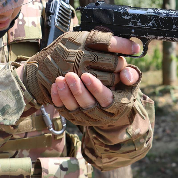 Tactical Mechanic Anti-Slip Breathable Half-Finger Gloves - image 3
