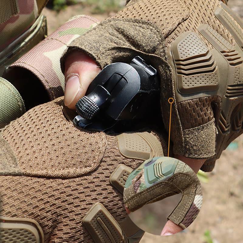 Tactical Mechanic Anti-Slip Breathable Half-Finger Gloves - image 4