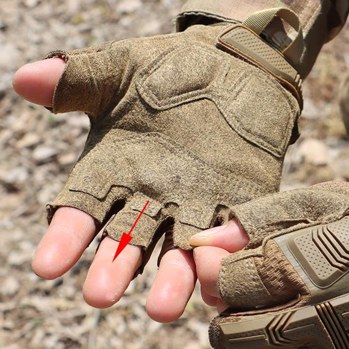 Tactical Mechanic Anti-Slip Breathable Half-Finger Gloves - image 5