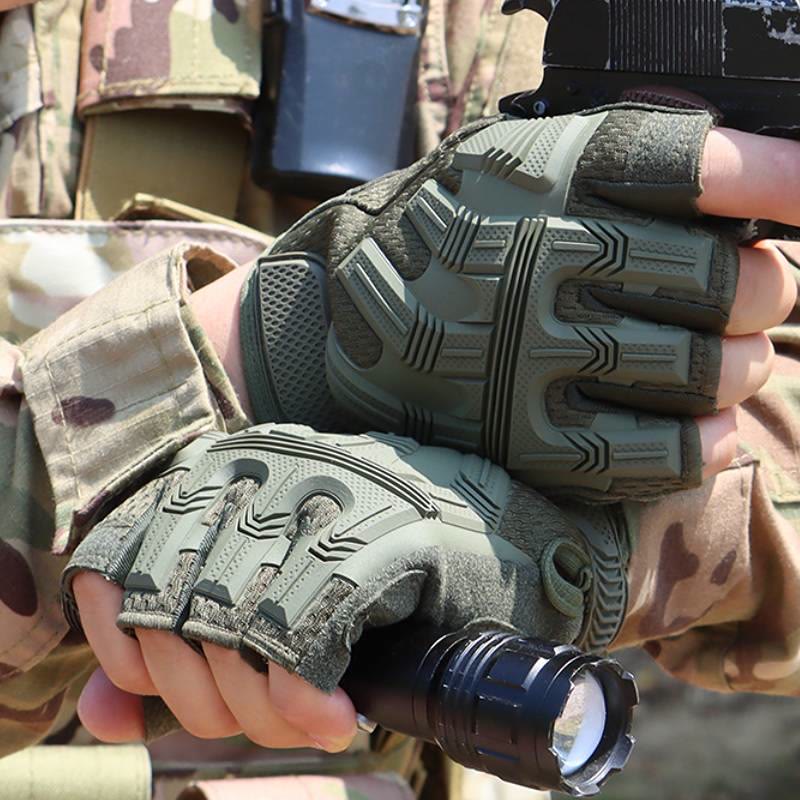 Tactical Mechanic Anti-Slip Breathable Half-Finger Gloves - image 10