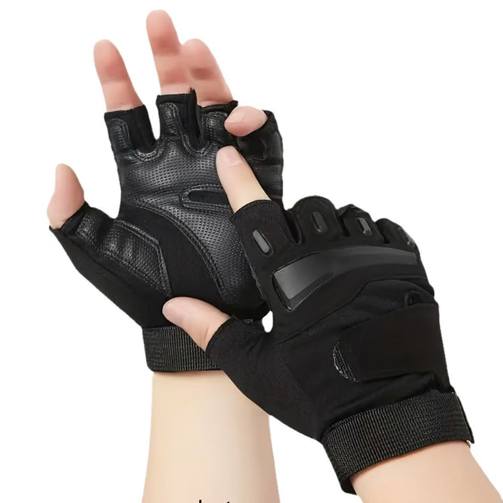 Cycling & Motorcycle Half Finger Gloves With Hard Shell Protection - image 2