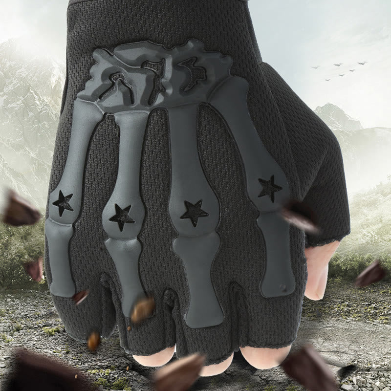 Breathable Cycling Tactical Gloves With Skeleton Knuckle Protection - image 2