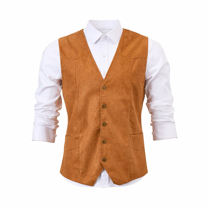 Men's Traditional Western Essential Brown Cowboy Vest - image 9