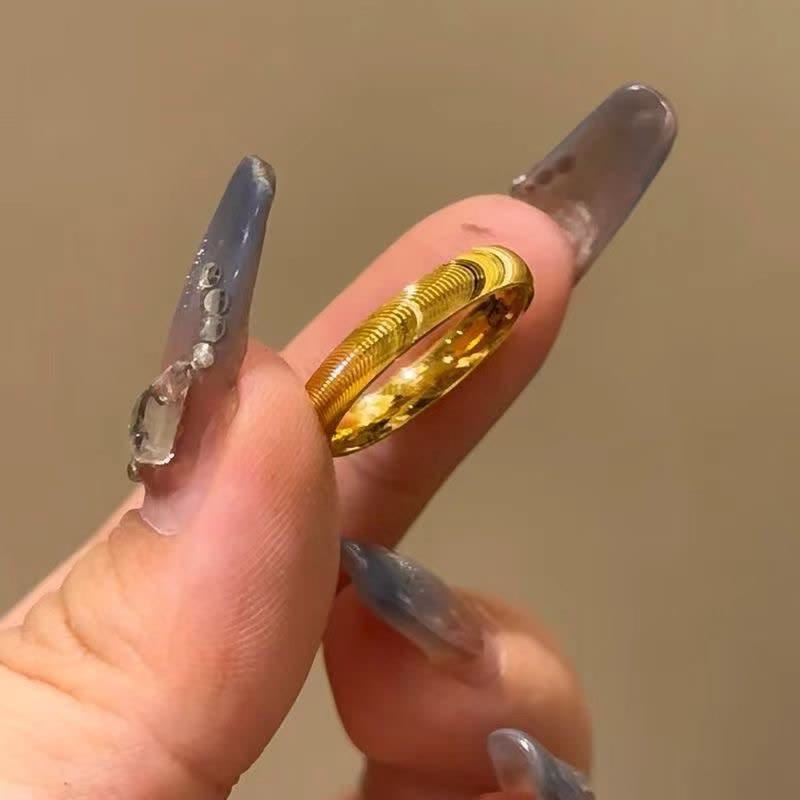 Cool Girl Everyday Jewelry Minimalist Textured Wave Ring - image 3
